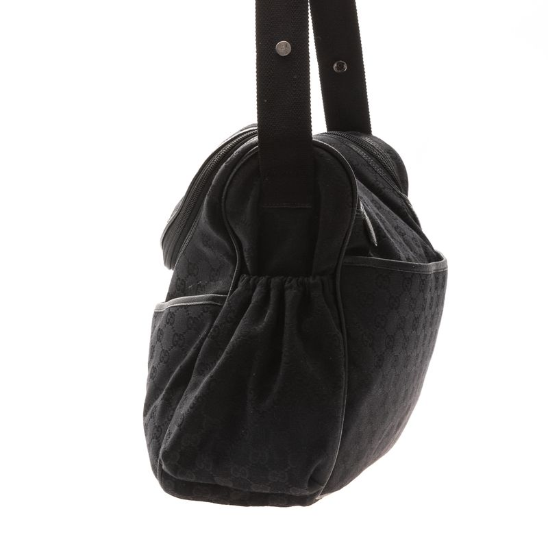 Bolsa-Gucci-Diaper-Bag-Preta-Monograma