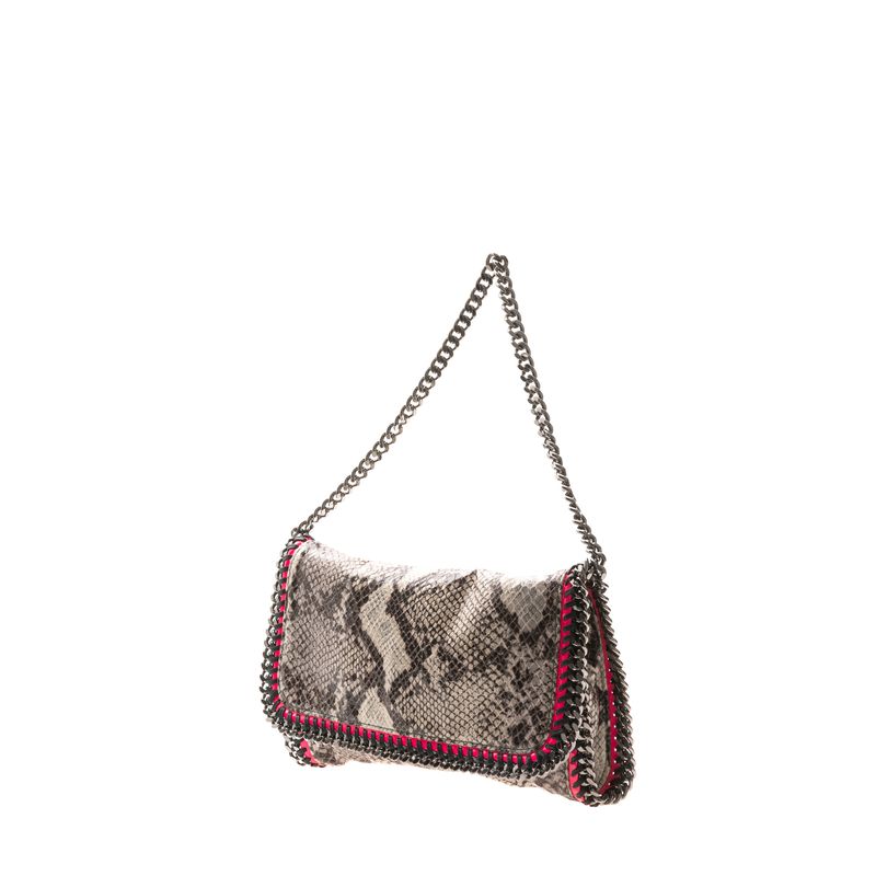 Clutch-Stella-McCartney-Foldover-Faux-Python-e-Pink