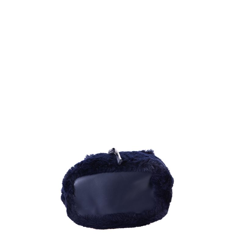 Mochila-Swarovski-Faux-Fur-Azul-Marinho