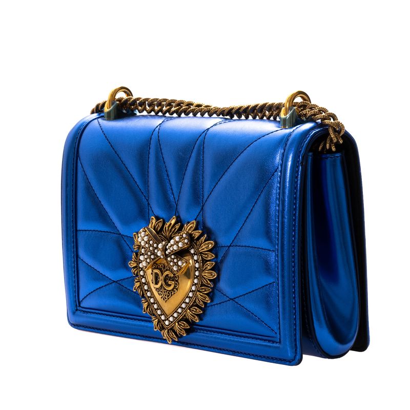 Bolsa-Dolce---Gabbana-Devotion-Azul-Metalico