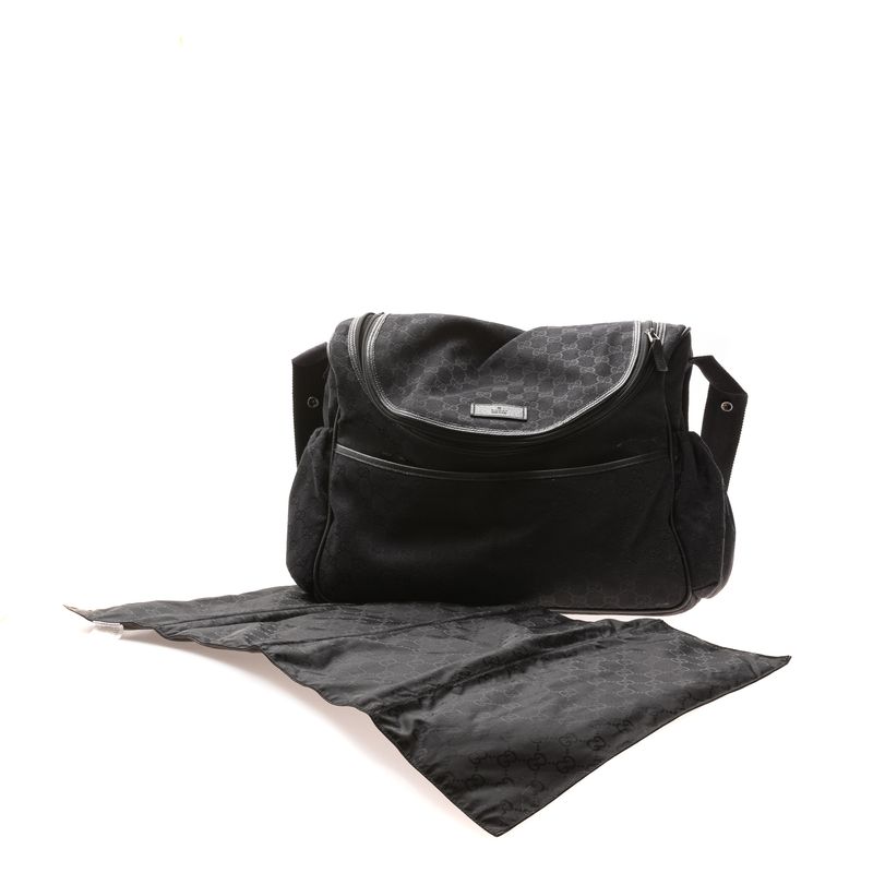 Bolsa-Gucci-Diaper-Bag-Preta-Monograma