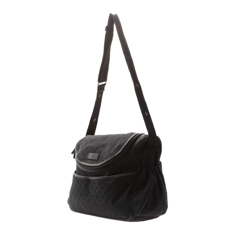 Bolsa-Gucci-Diaper-Bag-Preta-Monograma