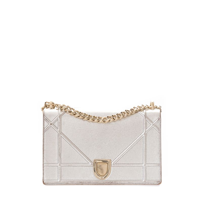 65442-Bolsa-Christian-Dior-Archicannage-Diorama-Couro-Prateado