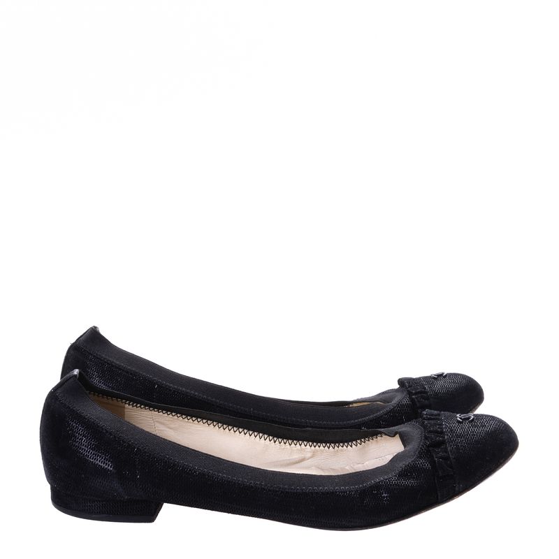 Sapatilha-Chanel-Elastico-Babado-Preta