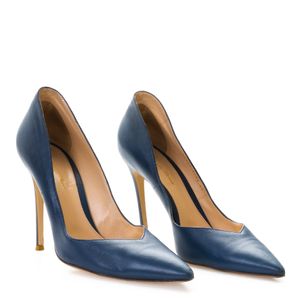 Scarpin Azul Couro Gianvito Rossi