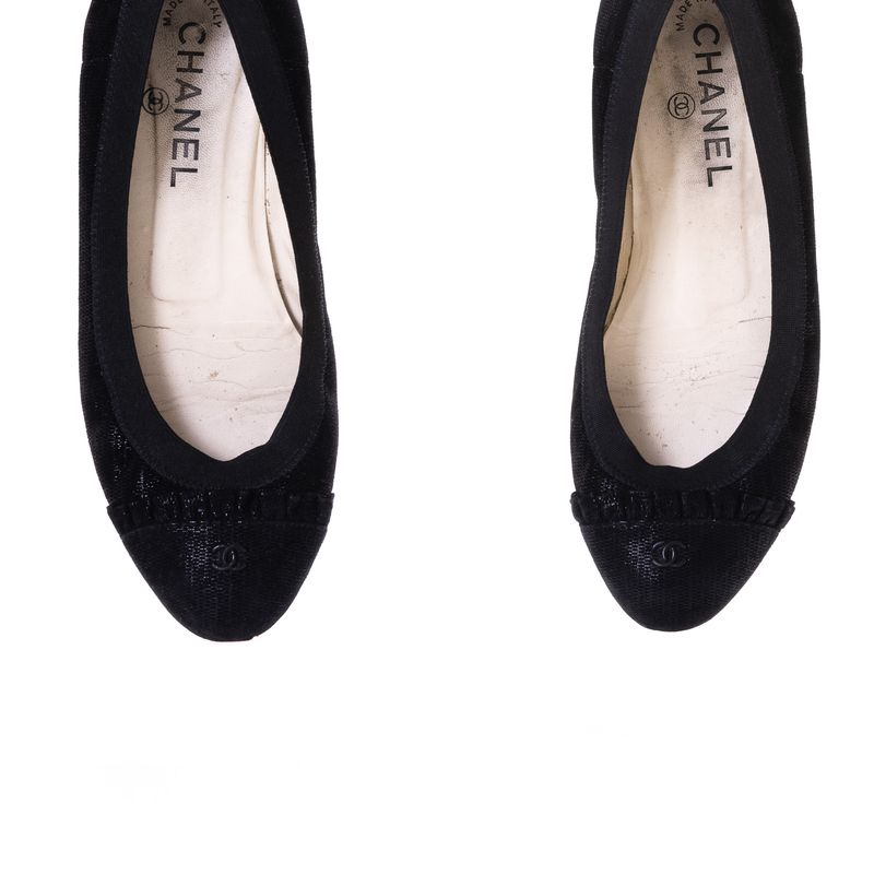 Sapatilha-Chanel-Elastico-Babado-Preta