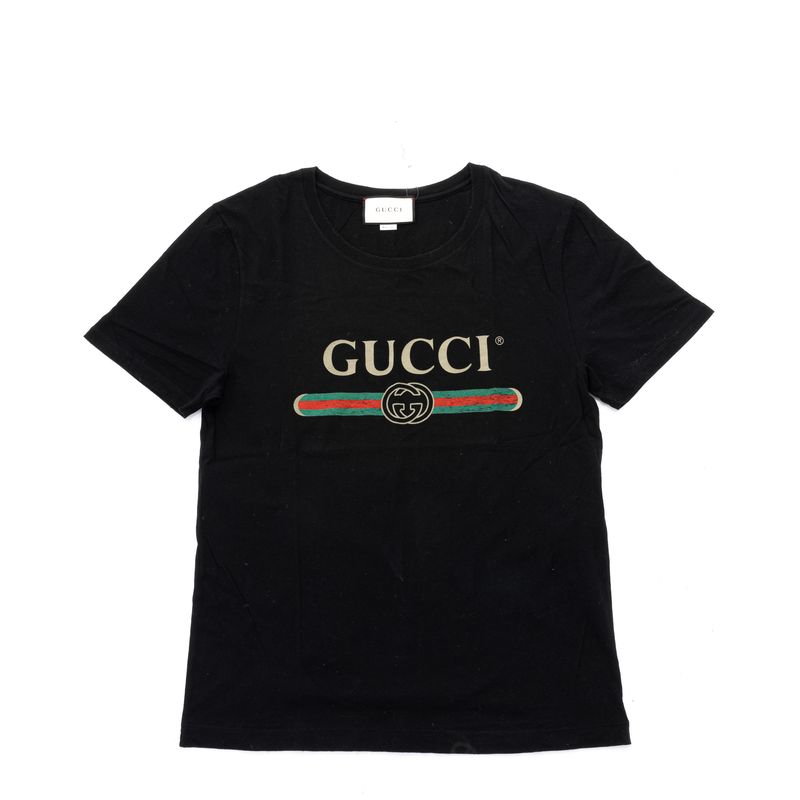 Blusa-T-shirt-Gucci-Preta-Logo
