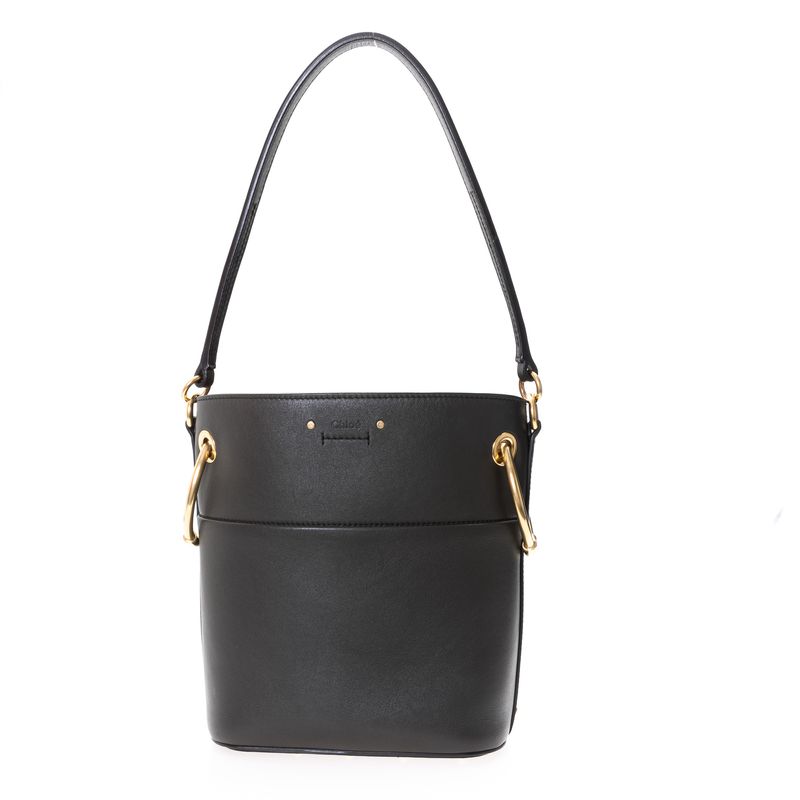 Bolsa-Chloe-Roy-Bucket-Couro-Cinza