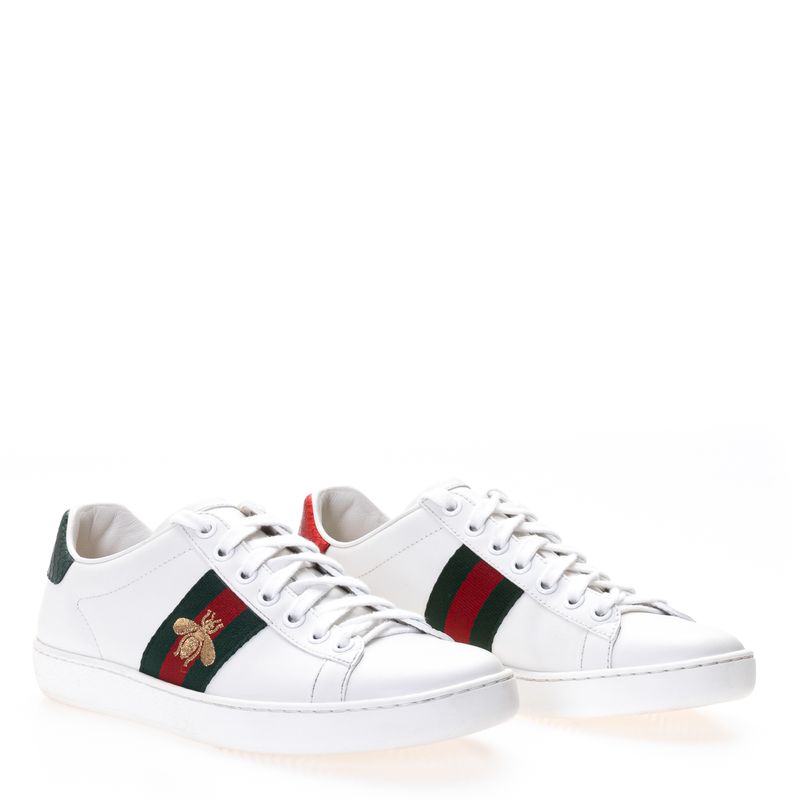 Tenis-Ace-Gucci-Branco-com-Bordado