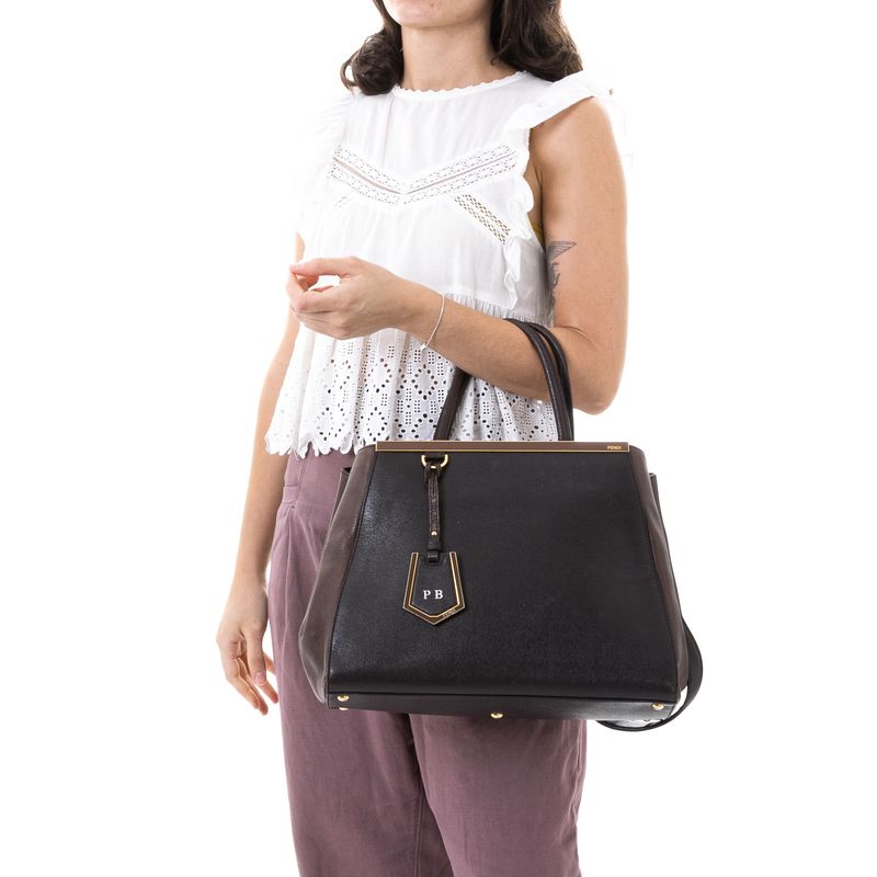 Bolsa-Fendi-2Jours-Elite-Bicolor-Marrom