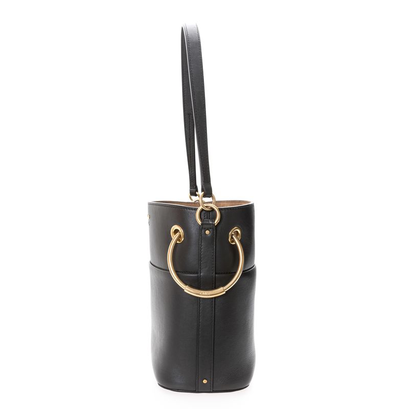 Bolsa-Chloe-Roy-Bucket-Couro-Cinza