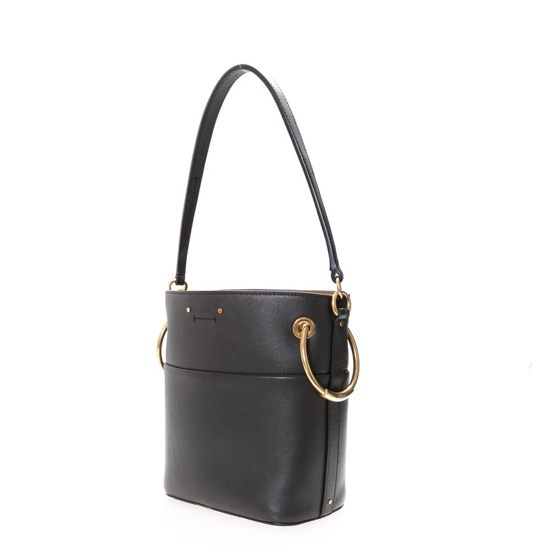 Bolsa-Chloe-Roy-Bucket-Couro-Cinza