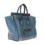 Bolsa-Luggage-Tote-Celine-Escamas-Azul