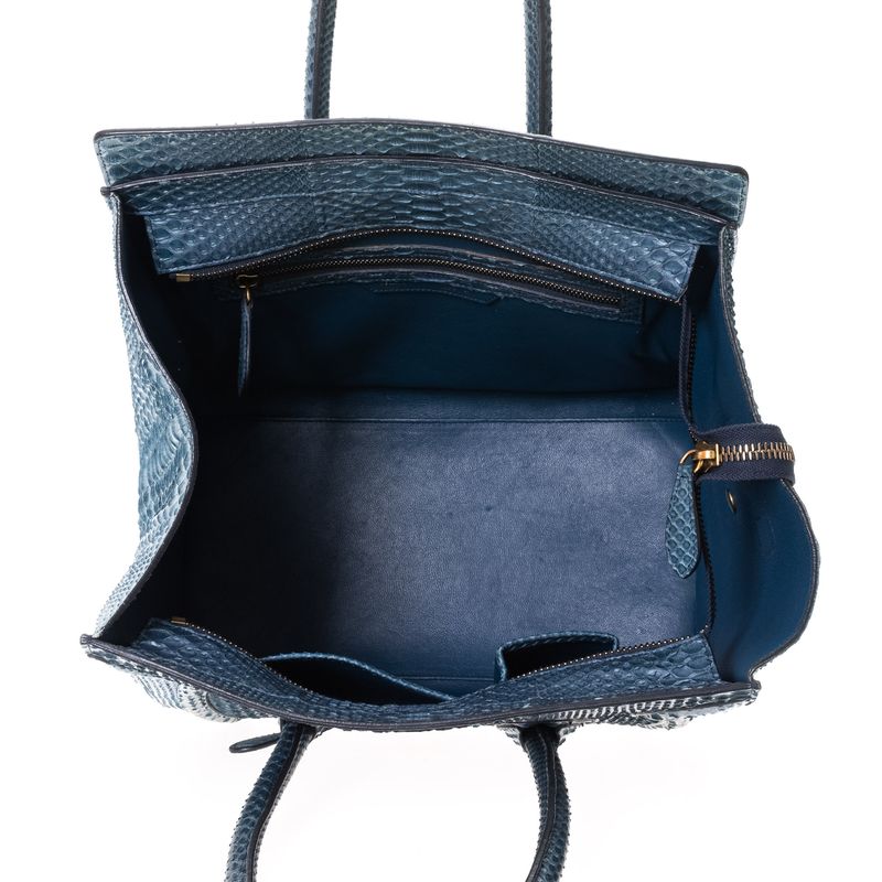 Bolsa-Luggage-Tote-Celine-Escamas-Azul