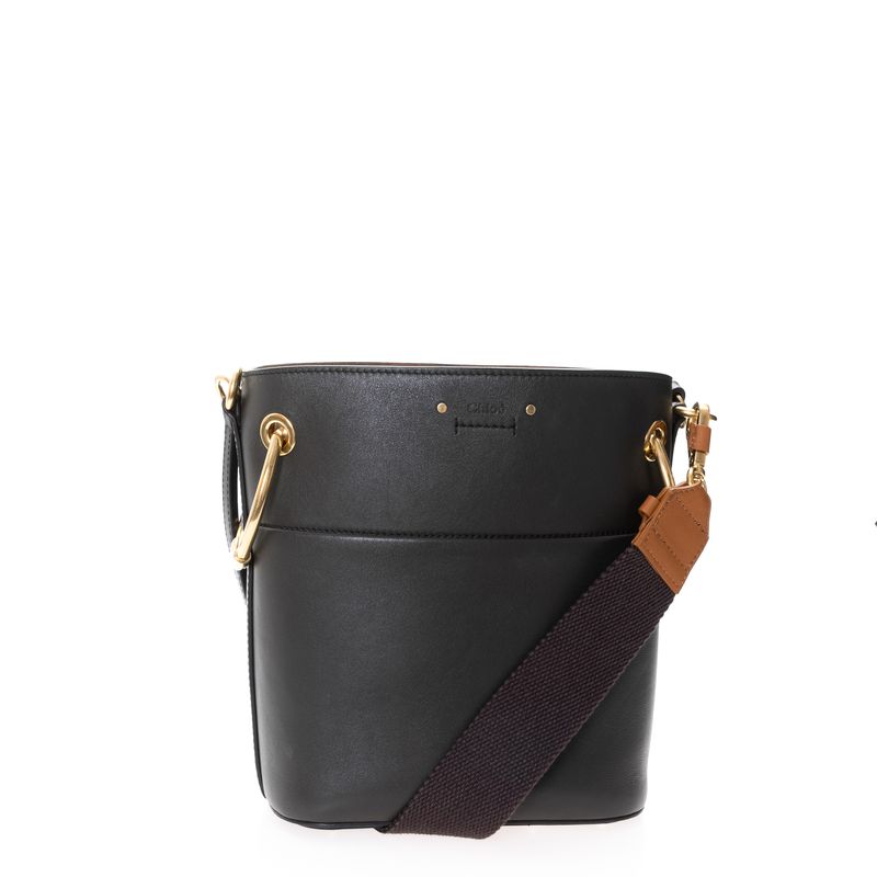 Bolsa-Chloe-Roy-Bucket-Couro-Cinza