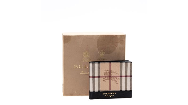 Carteira on sale burberry xadrez