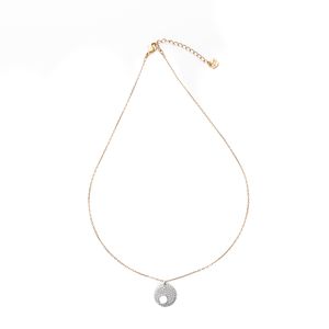 Colar Strass Swarovski Circulo com Recorte Redondo