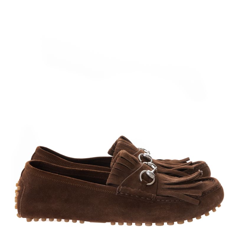 Mocassim-Gucci-Camurca-Marrom