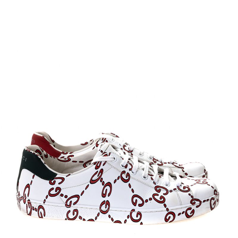 Tenis-Logo-GG-Gucci-Couro-Branco