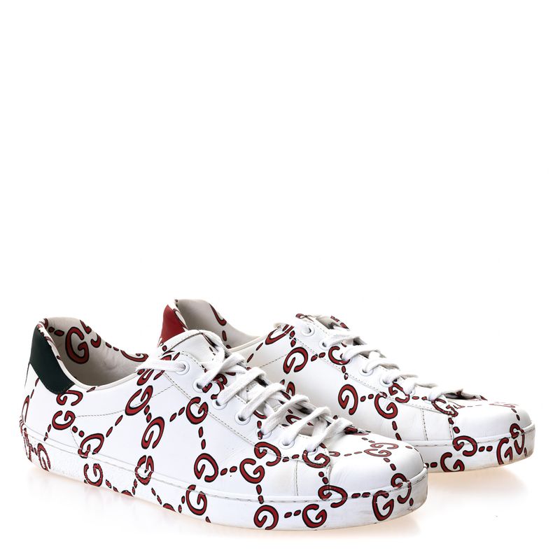 Tenis-Logo-GG-Gucci-Couro-Branco