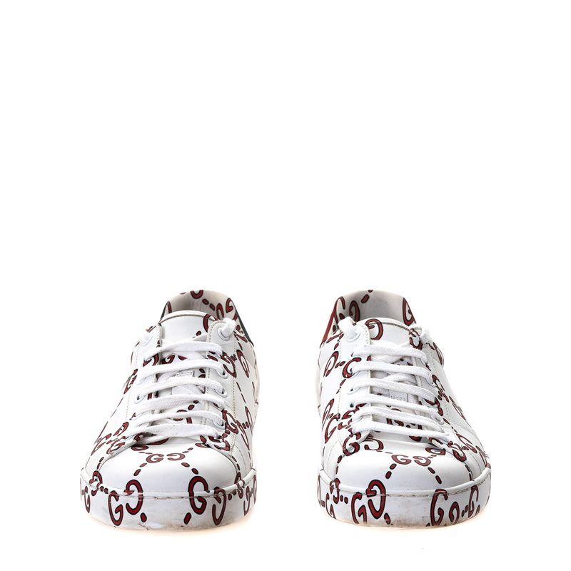 Tenis-Logo-GG-Gucci-Couro-Branco