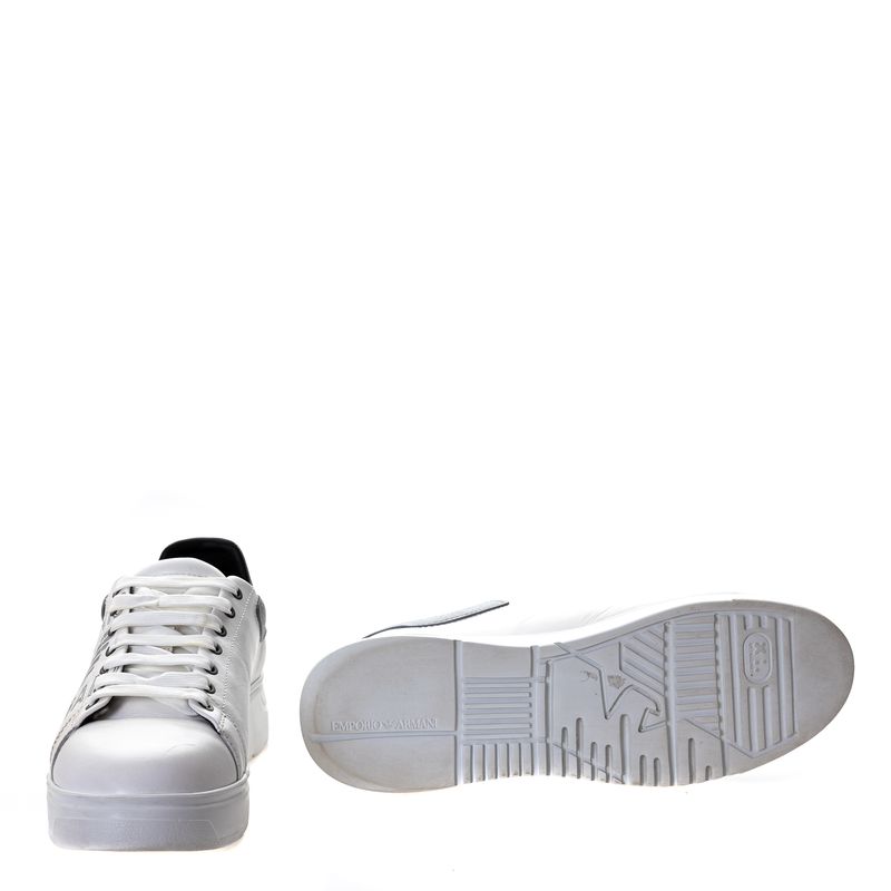 Tenis-Emporio-Armani-Couro-Branco-e-Prateado