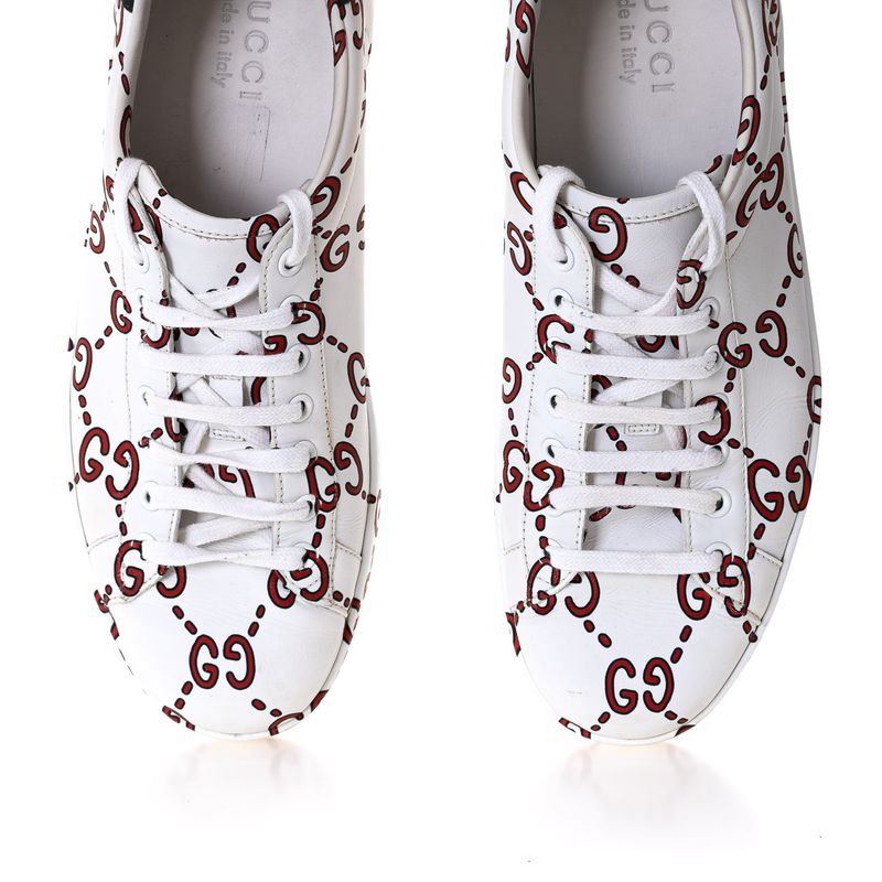 Tenis-Logo-GG-Gucci-Couro-Branco
