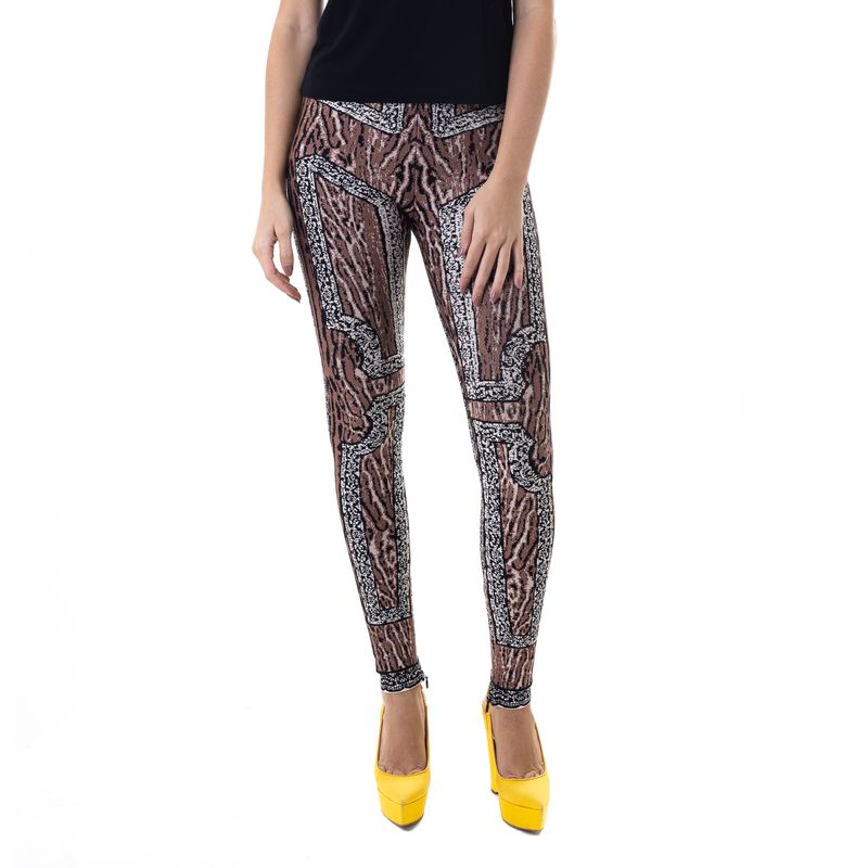 Calca-Herve-Leger-Skinny-Estampada-Marrom
