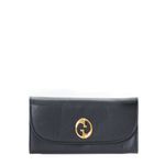 Carteira-Gucci-1973-Continental-Couro-Preto