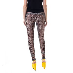 Calça Herve Leger Skinny Estampada Marrom