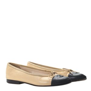 Sapatilha Chanel CC Cap Couro Bicolor