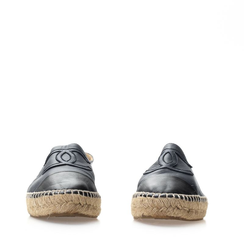 Espadrille-Chanel-CC-Couro-Preto-e-Azul-Marinho