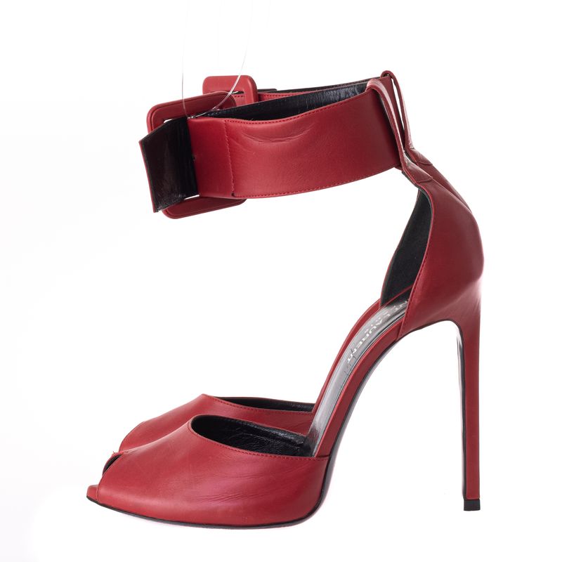 Sandalia-Yves-Saint-Laurent-Couro-Vermelho