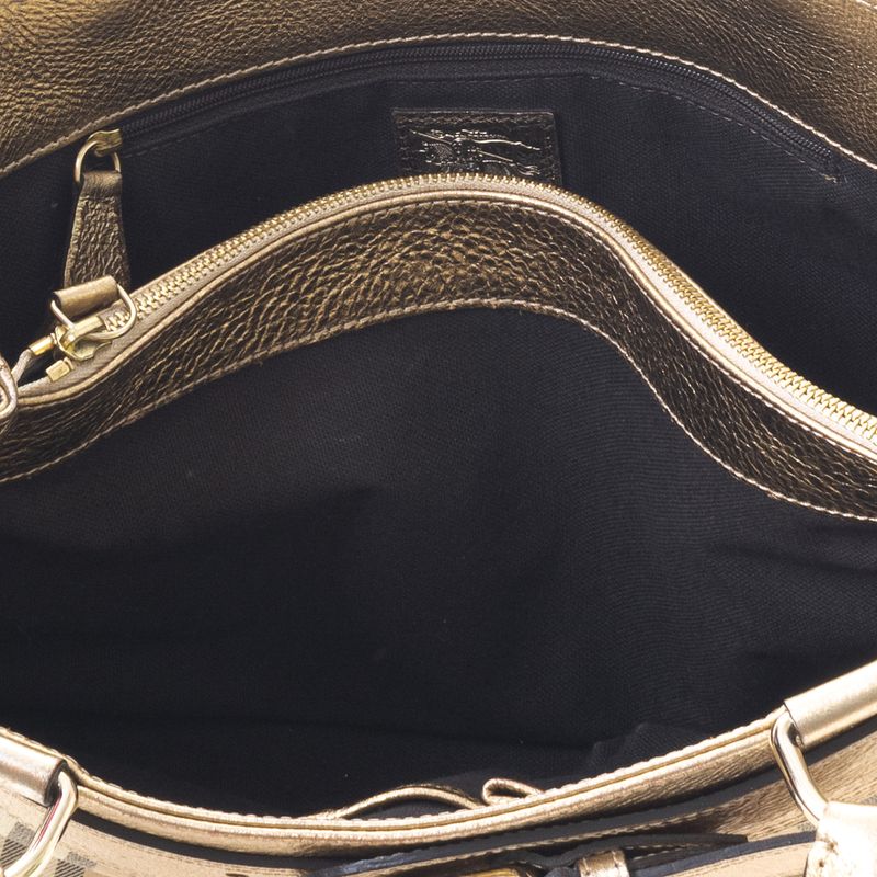 Bolsa-Burberry-Derwent-Xadrez-e-Dourado