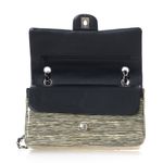 Bolsa-Chanel-Double-Flap-Media-Couro-Envernizado-com-Listras