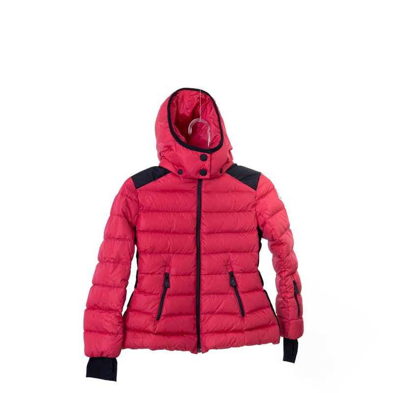 Casaco-Moncler-Metalasse-Vermelho-e-Preto-Infantil