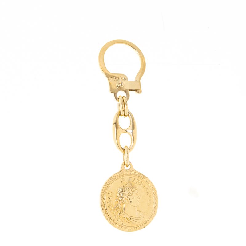 Chaveiro-Vintage-Medalha-Dourada