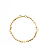 Pulseira-Vintage-Dourada-Correntes-Entrelacadas
