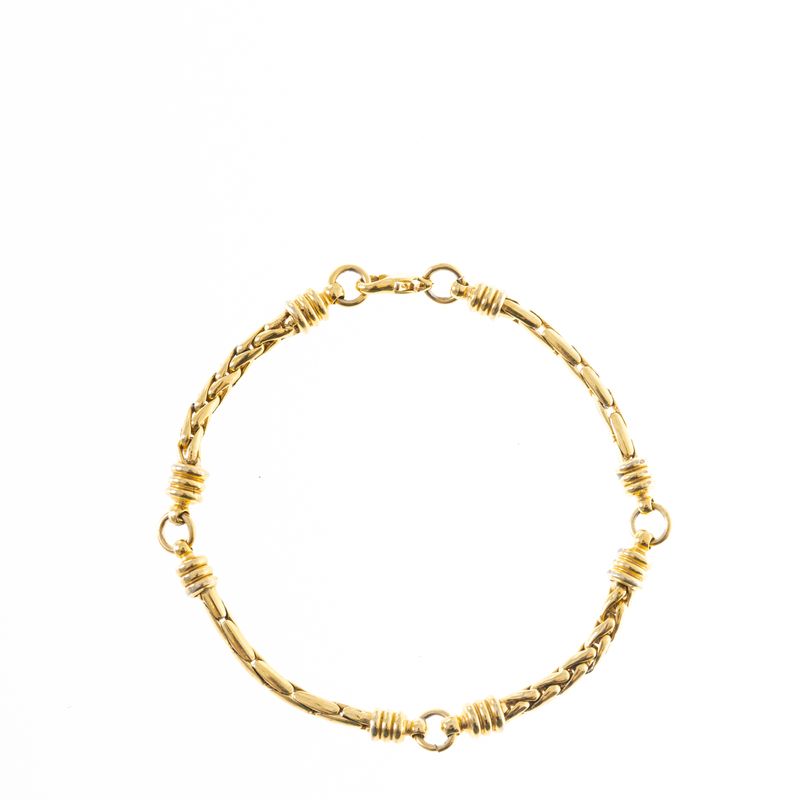 Pulseira-Vintage-Dourada-Correntes-Entrelacadas