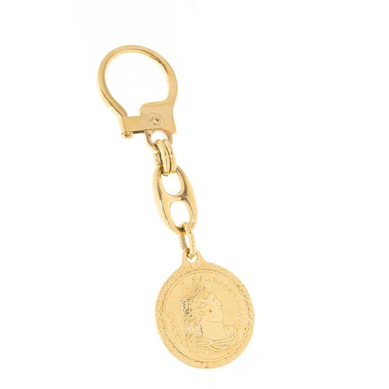 Chaveiro-Vintage-Medalha-Dourada