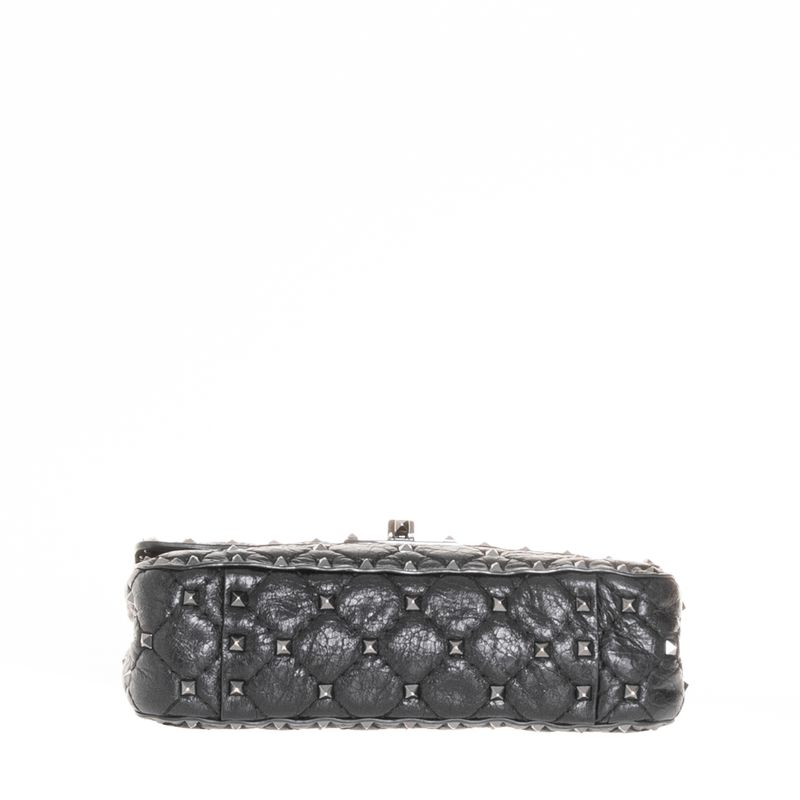 Bolsa-Valentino-Matelasse-Rockstud-Preto