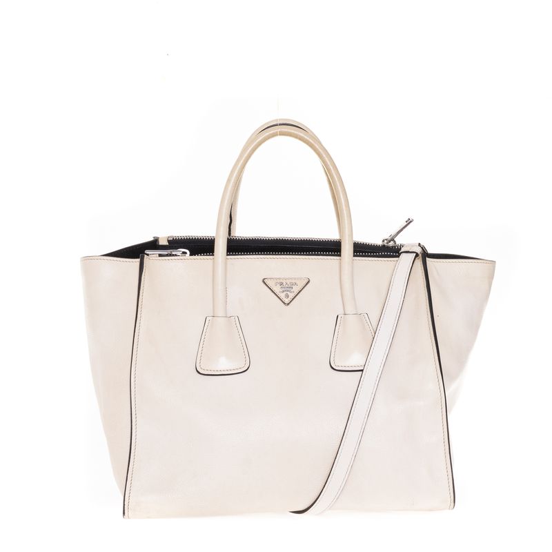 Bolsa-Prada-Glace-Calf-Twin-Pocket-Creme