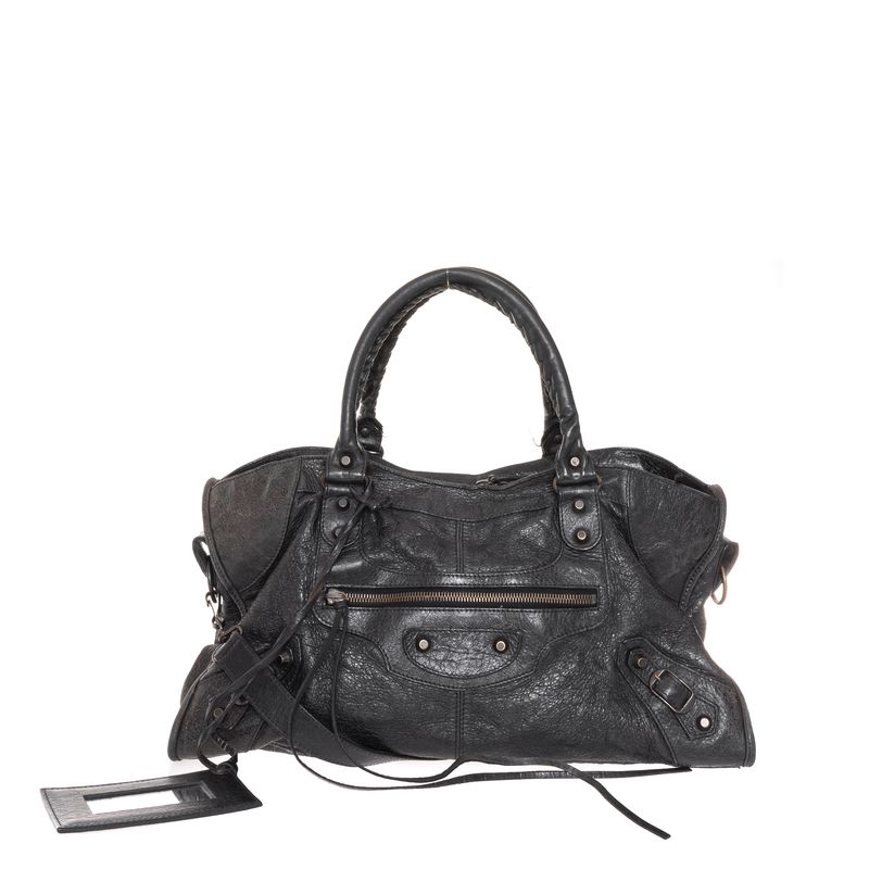 Bolsa-Balenciaga-Motocross-Couro-Preta