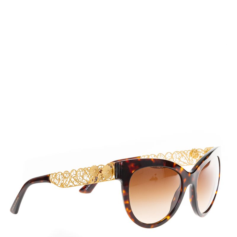 Oculos-Dolce---Gabbana-Marrom-Mesclado-Haste-Floral
