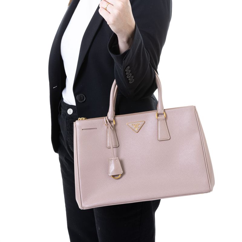 Bolsa-Prada-Galleria-Couro-Saffiano-Lux-Double-Zip-Rose