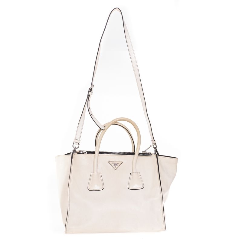 Bolsa-Prada-Glace-Calf-Twin-Pocket-Creme
