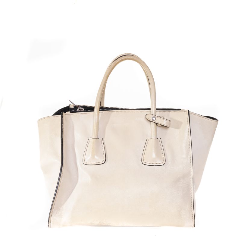 Bolsa-Prada-Glace-Calf-Twin-Pocket-Creme