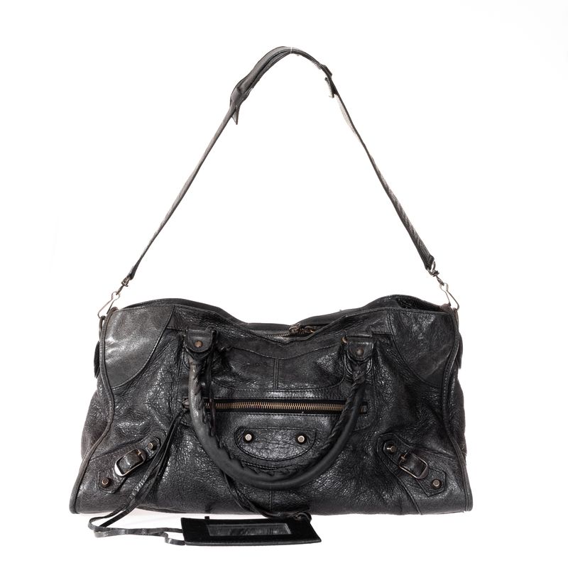 Bolsa-Balenciaga-Motocross-Couro-Preta