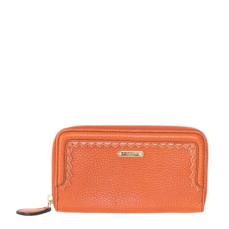 Carteira-Burberry-Couro-Laranja