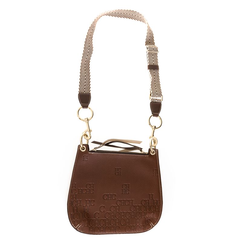 Bolsa-Carolina-Herrera-Castanuela-Reversible-Couro-Caramelo